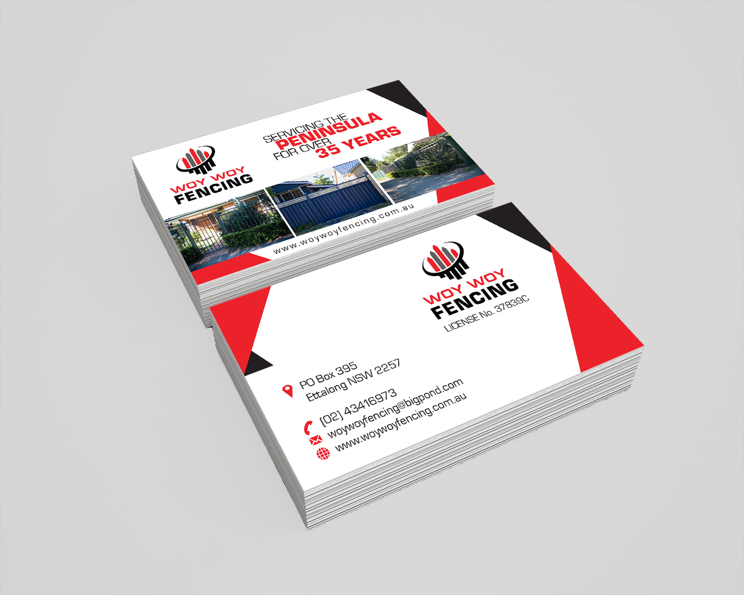 Business Card Design by Achiver for Woy Woy Fencing | Design #18804094
