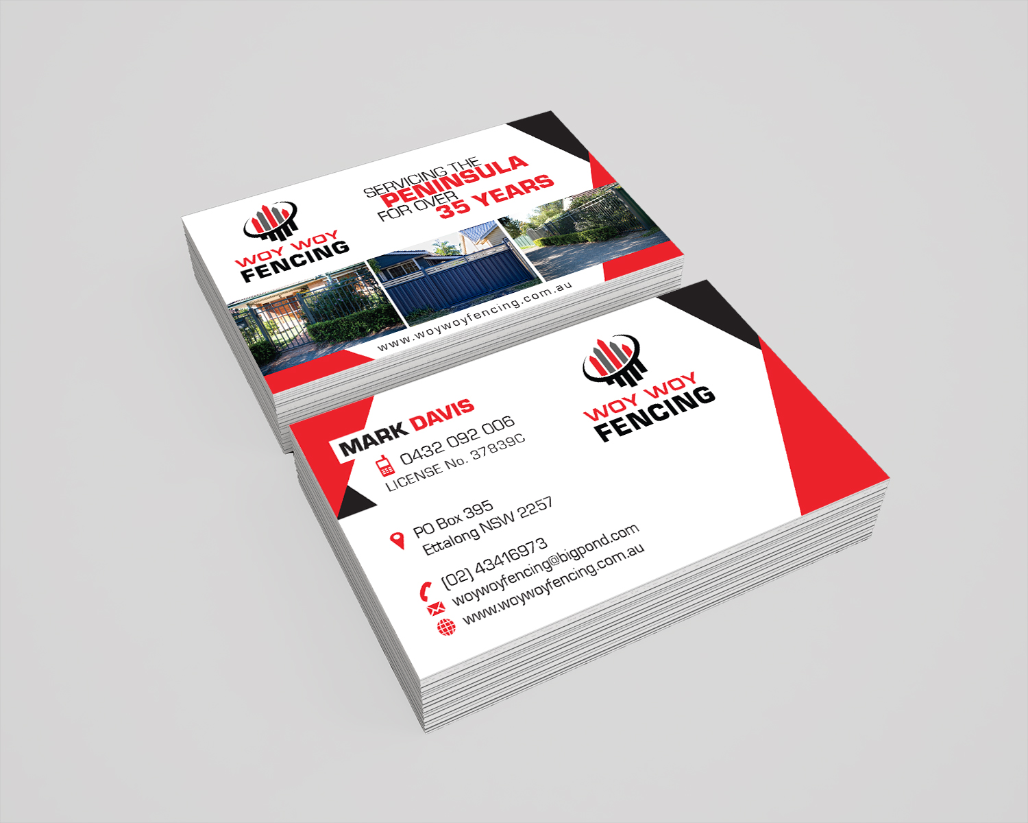 Business Card Design by Achiver for Woy Woy Fencing | Design #18804096
