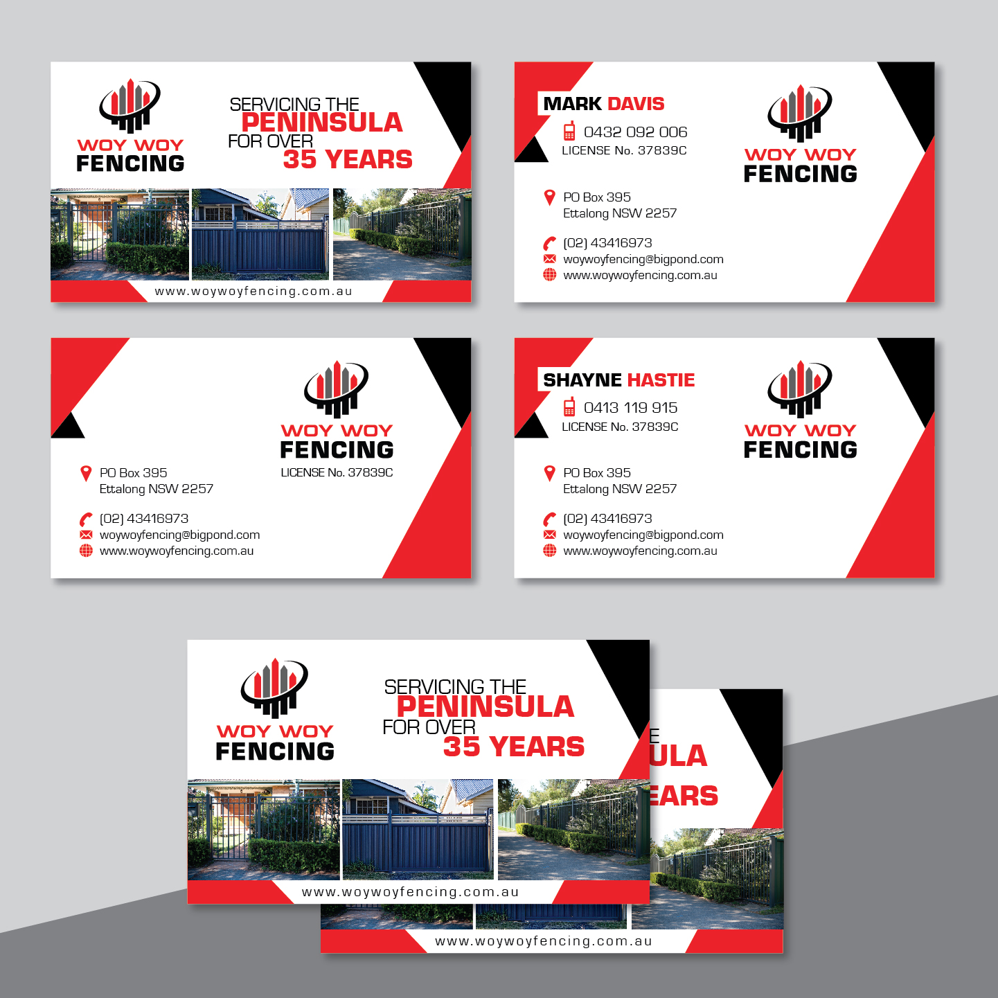 Business Card Design by Achiver for Woy Woy Fencing | Design #18804097