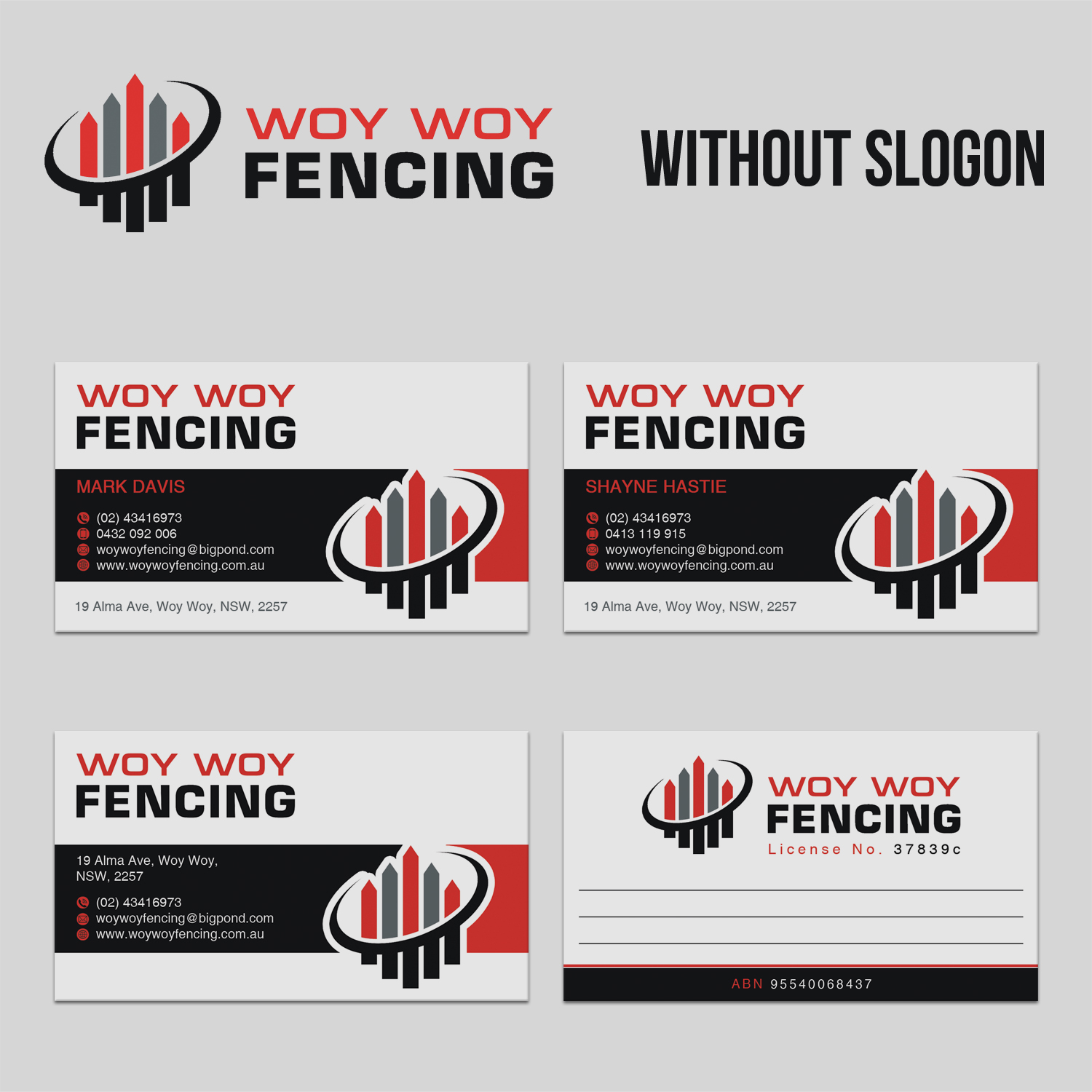Business Card Design by WebixBD for Woy Woy Fencing | Design #18962898