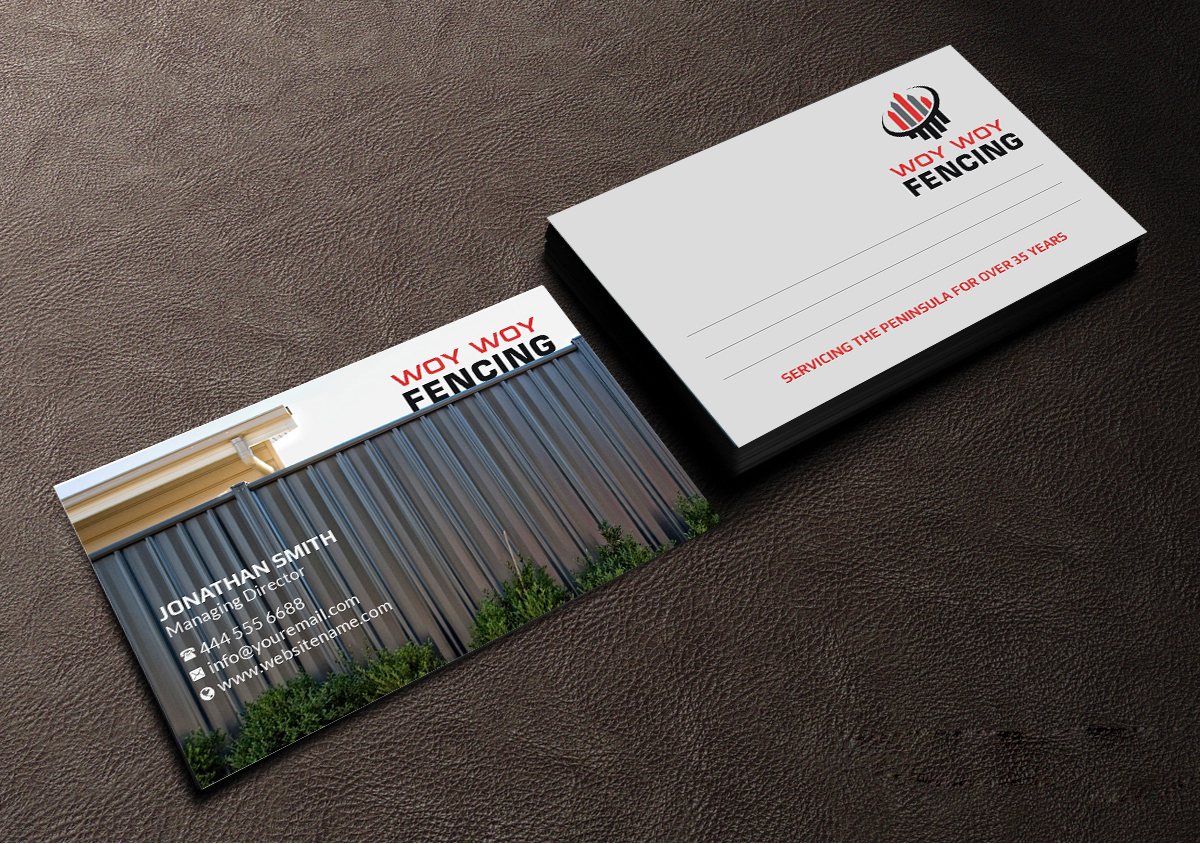 Business Card Design by Creations Box 2015 for Woy Woy Fencing | Design #18784299