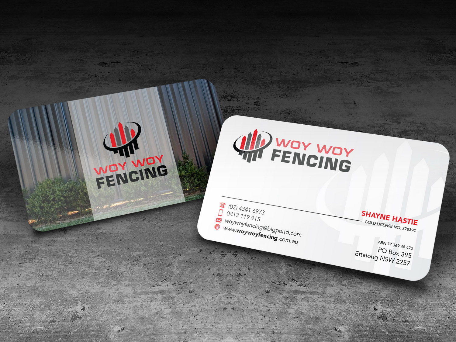Business Card Design by cini.angela87 for Woy Woy Fencing | Design #18763397