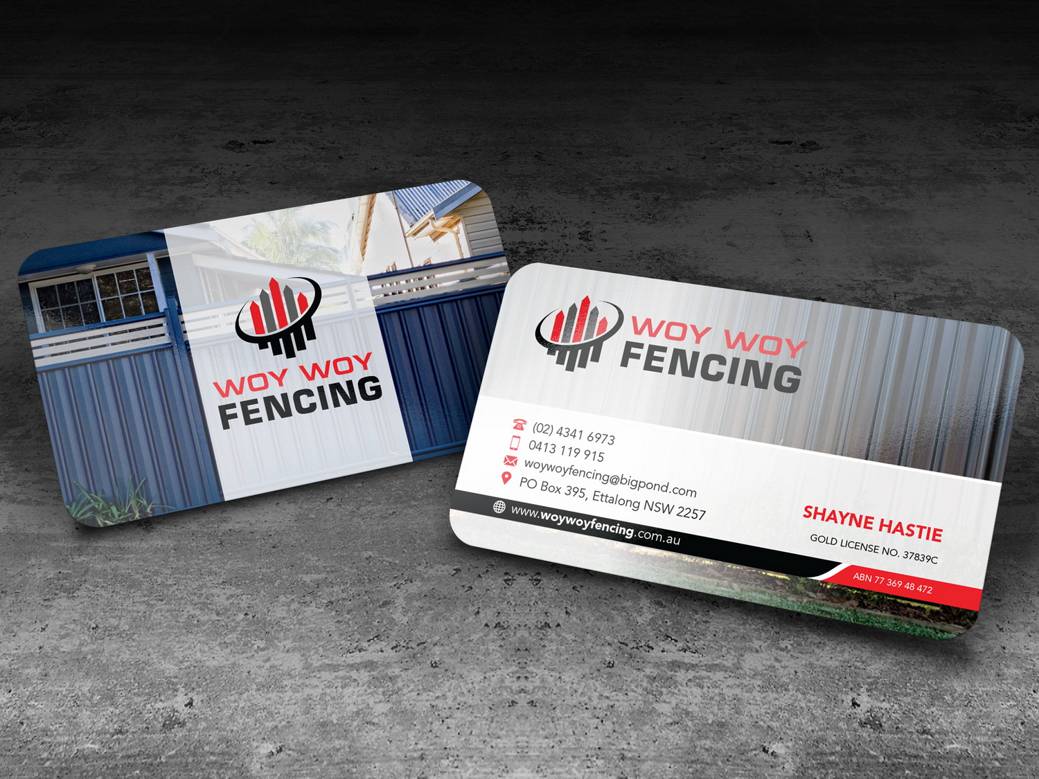 Business Card Design by cini.angela87 for Woy Woy Fencing | Design #18763408