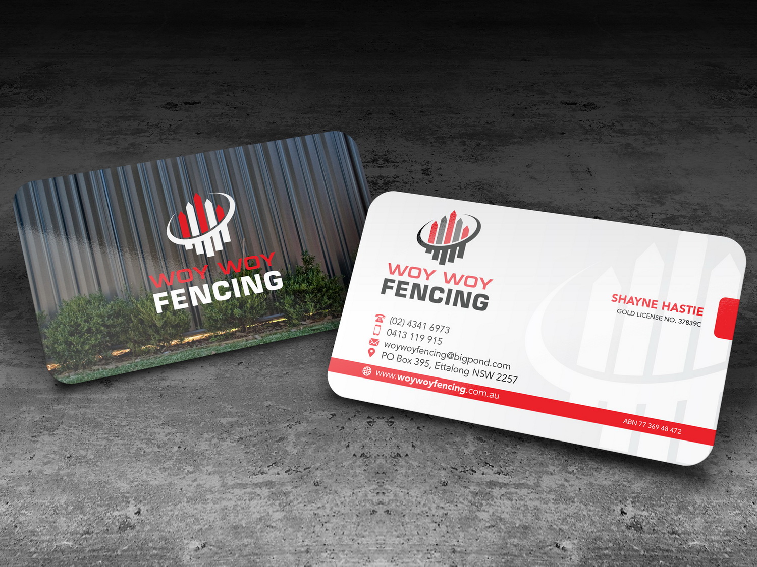 Business Card Design by cini.angela87 for Woy Woy Fencing | Design #18763417