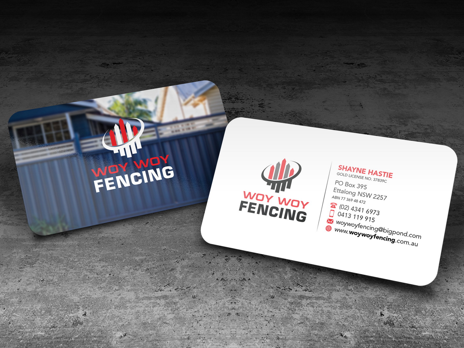 Business Card Design by cini.angela87 for Woy Woy Fencing | Design #18763425