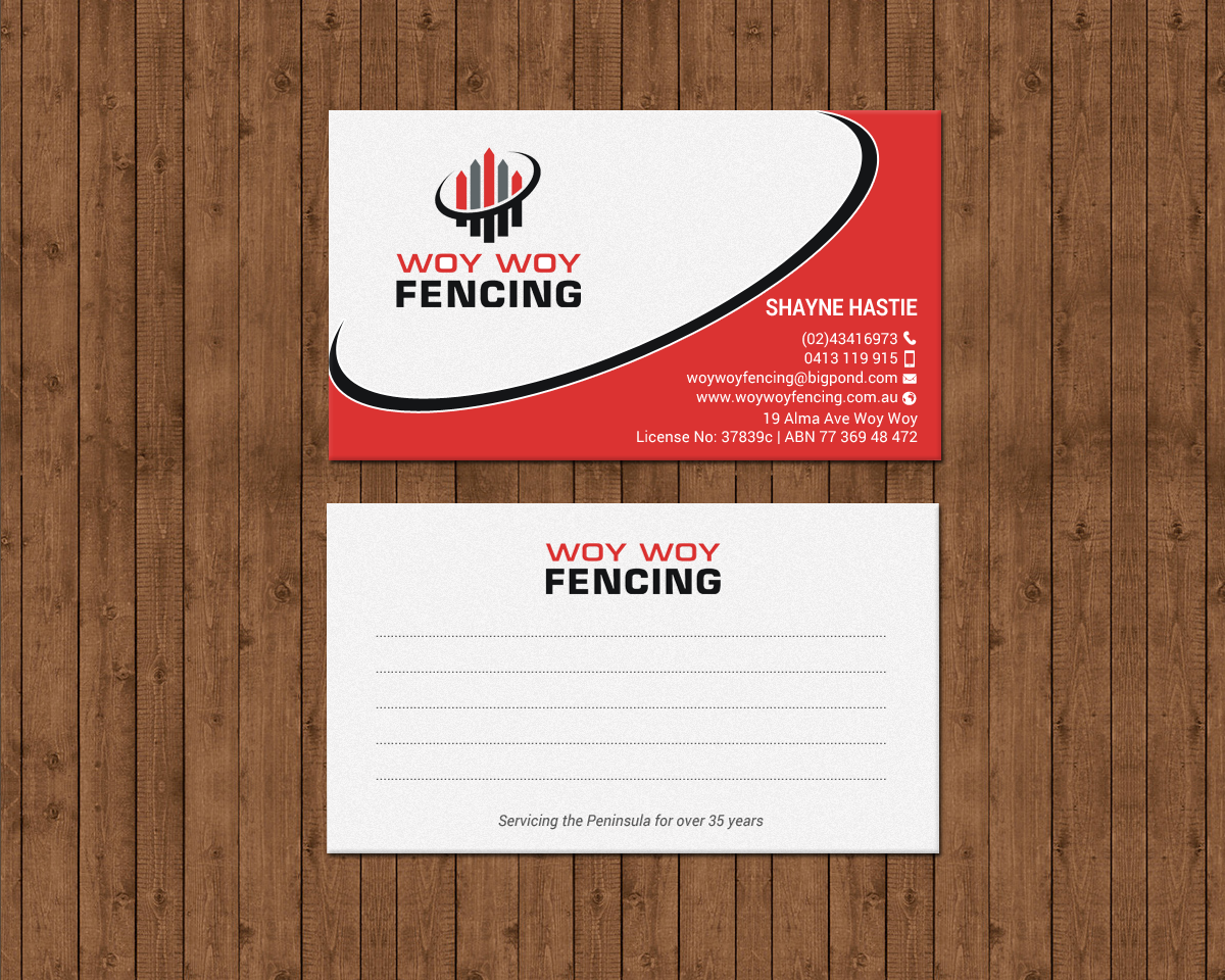 Design de Carte de Visite par chandrayaan.creative pour Woy Woy Fencing | Design #18717537