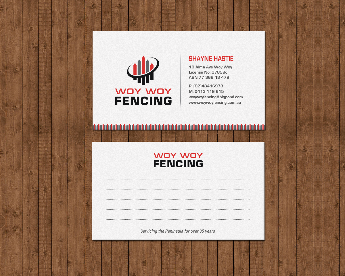 Design de Carte de Visite par chandrayaan.creative pour Woy Woy Fencing | Design #18717538