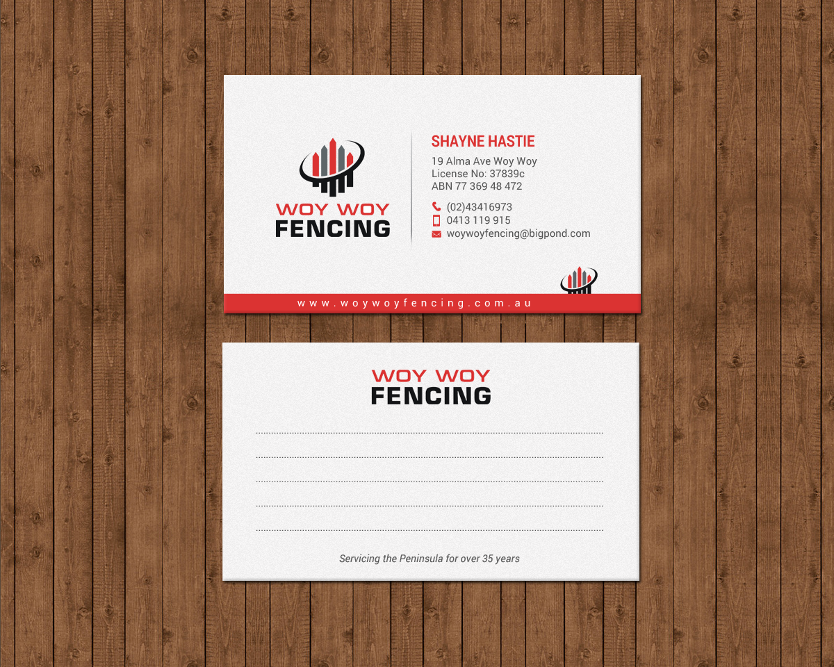 Design de Carte de Visite par chandrayaan.creative pour Woy Woy Fencing | Design #18717541