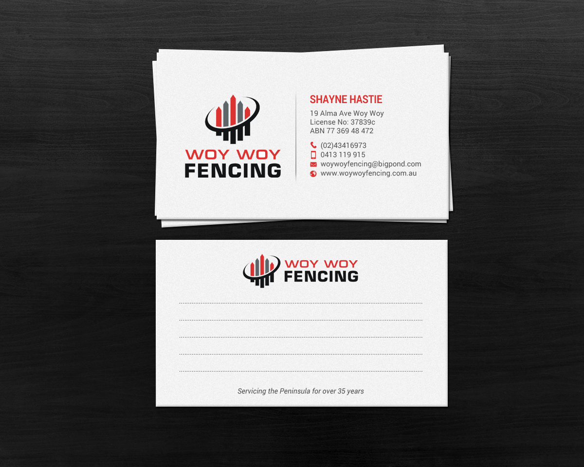 Design de Carte de Visite par chandrayaan.creative pour Woy Woy Fencing | Design #18717551