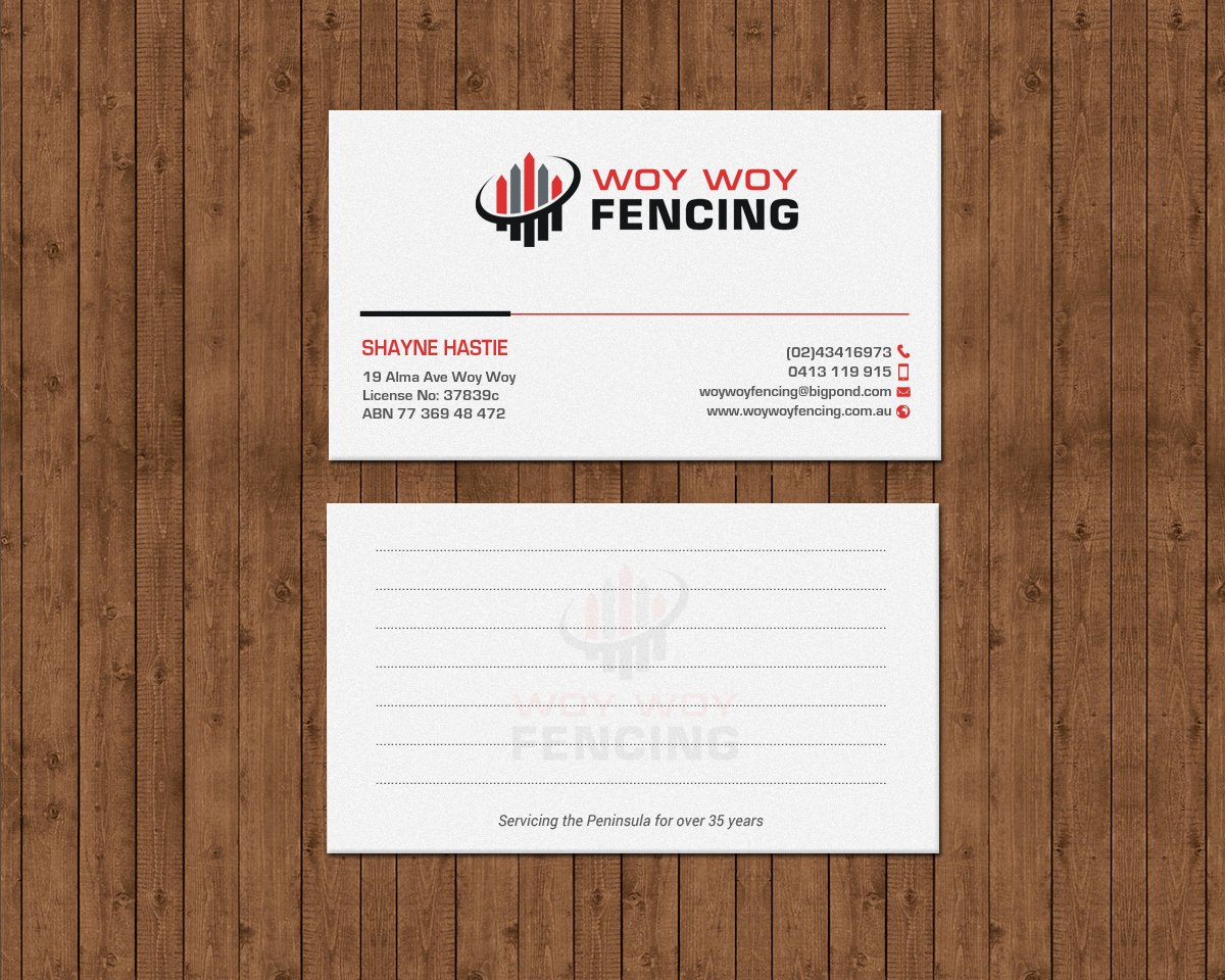 Design de Carte de Visite par chandrayaan.creative pour Woy Woy Fencing | Design #18720855