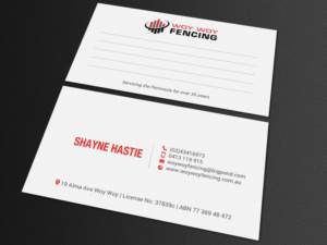 Design de Carte de Visite par chandrayaan.creative pour Woy Woy Fencing | Design : #18722865