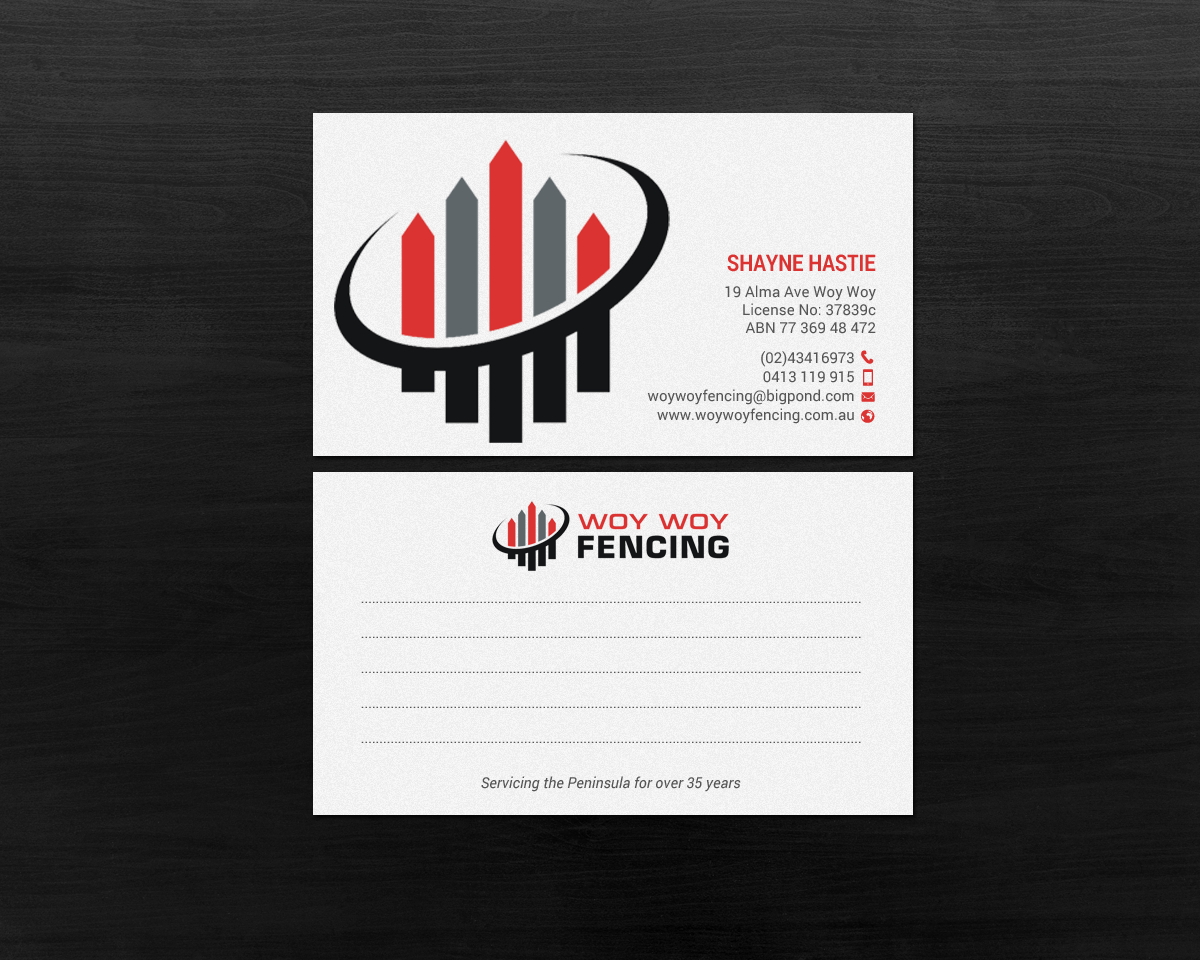 Design de Carte de Visite par chandrayaan.creative pour Woy Woy Fencing | Design #18722869