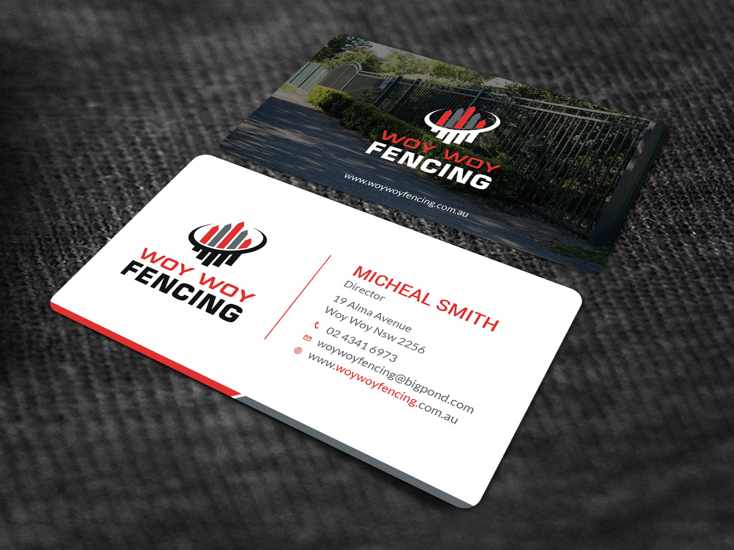 Business Card Design by Tripti Ranjan Gain for Woy Woy Fencing | Design #18717921