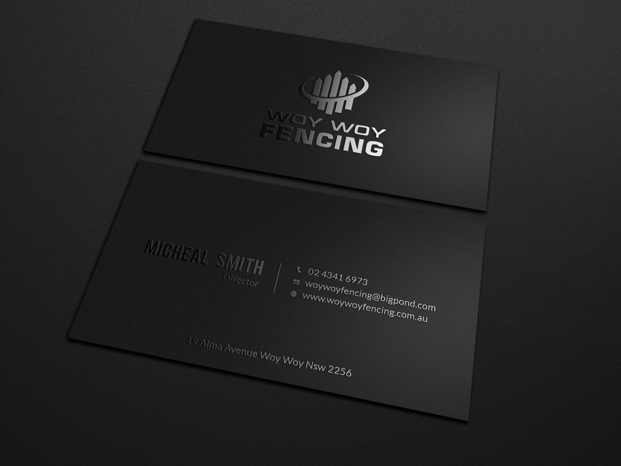 Business Card Design by Tripti Ranjan Gain for Woy Woy Fencing | Design #18717932