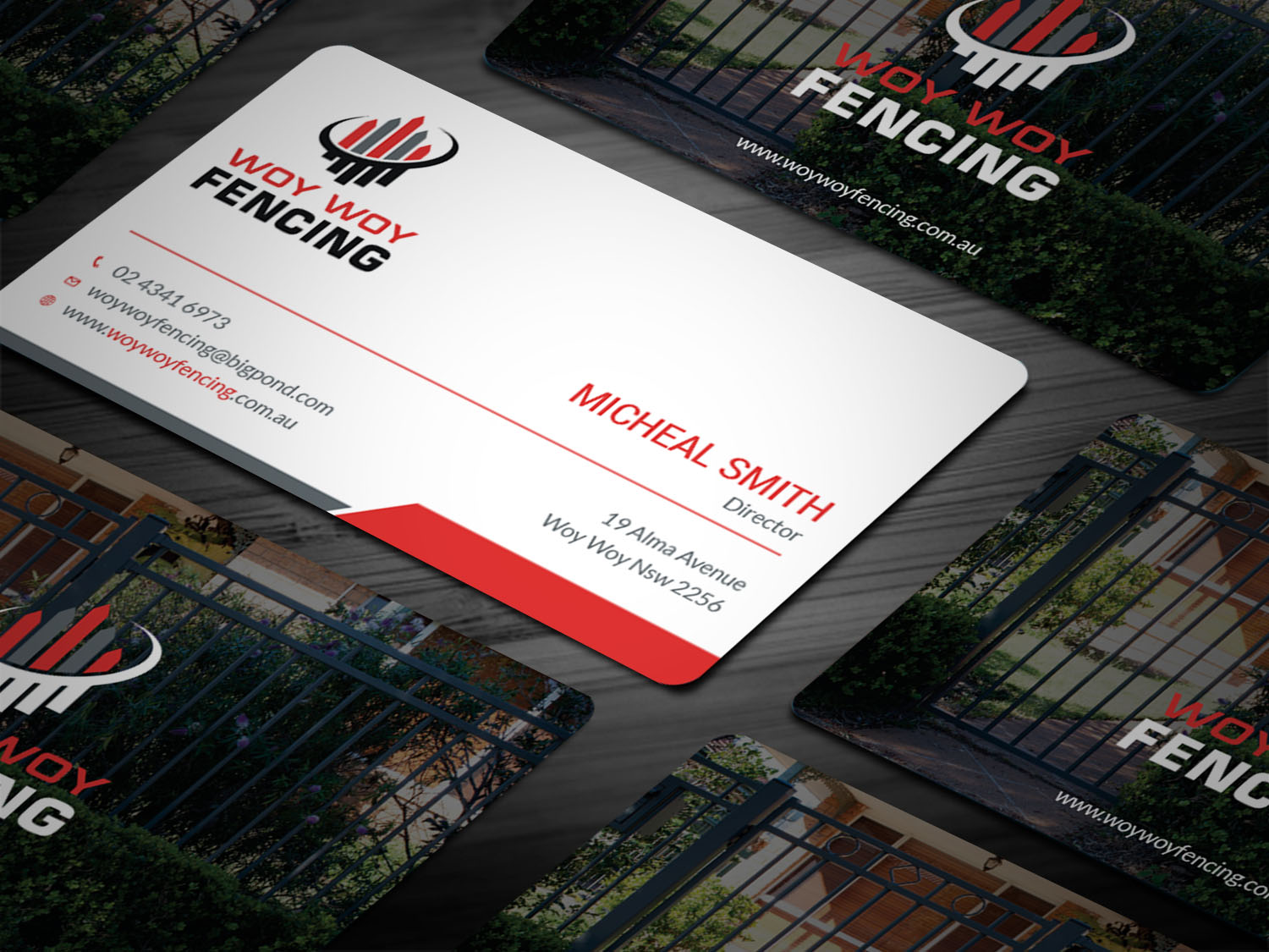 Business Card Design by Tripti Ranjan Gain for Woy Woy Fencing | Design #18717943