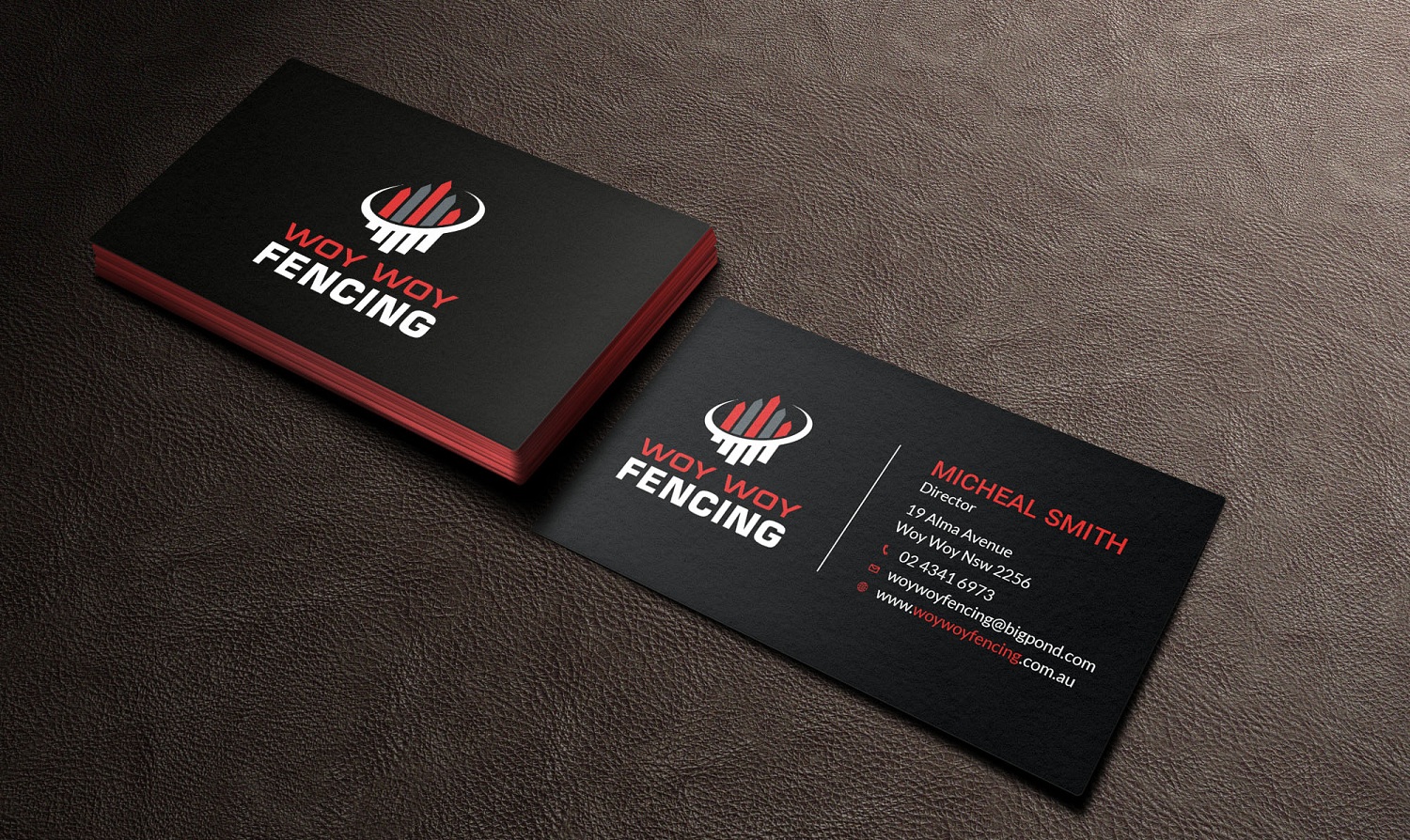 Business Card Design by Tripti Ranjan Gain for Woy Woy Fencing | Design #18717945