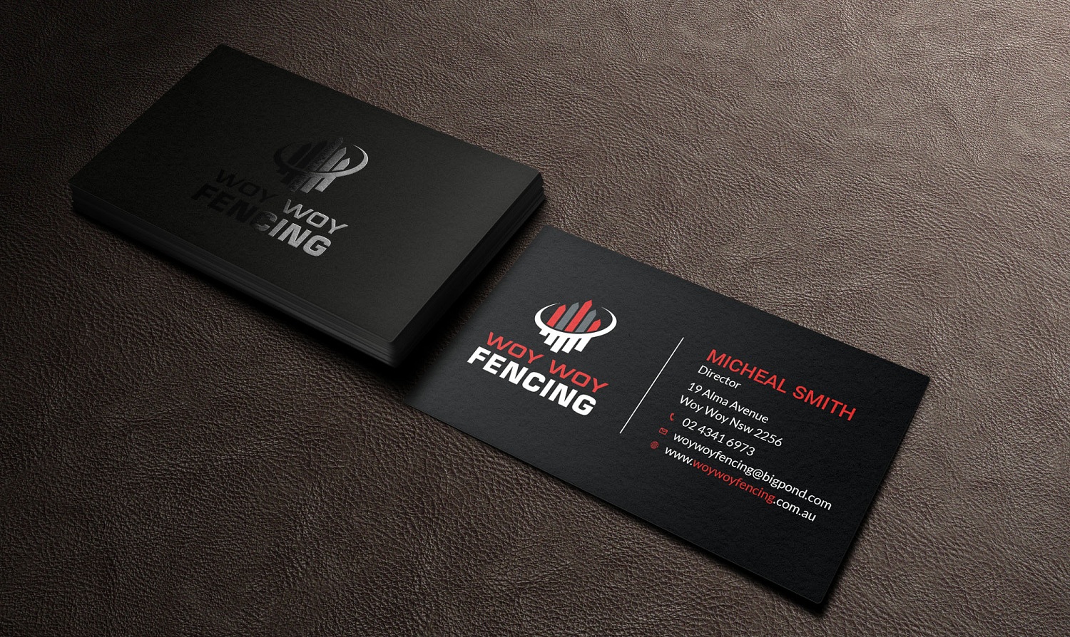 Business Card Design by Tripti Ranjan Gain for Woy Woy Fencing | Design #18717946