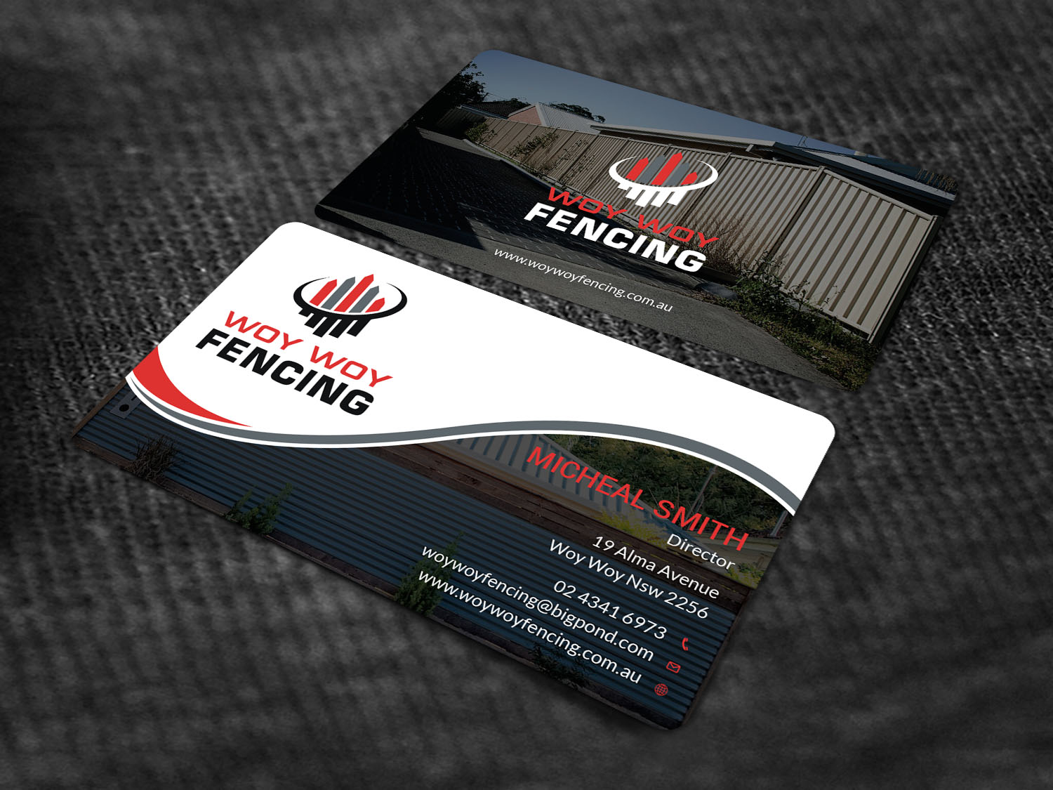 Business Card Design by Tripti Ranjan Gain for Woy Woy Fencing | Design #18717958