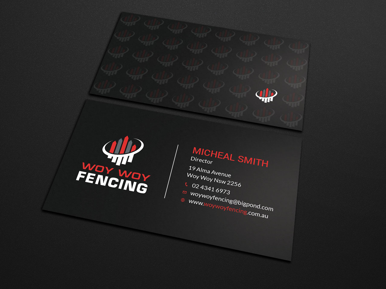 Business Card Design by Tripti Ranjan Gain for Woy Woy Fencing | Design #18717969