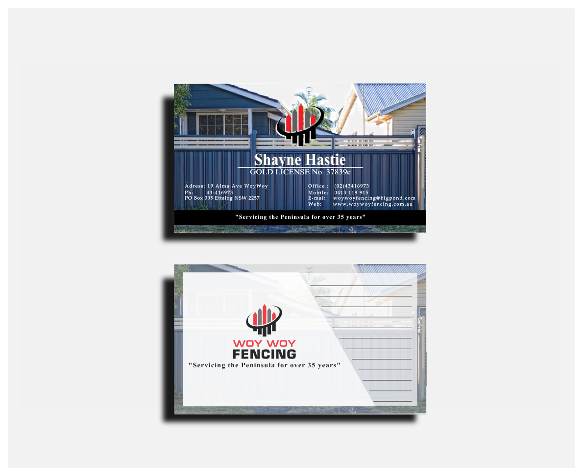 Diseño de Tarjeta de Presentación por Redsky Design para Woy Woy Fencing | Diseño #18766026