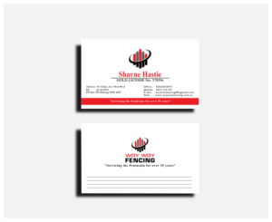Diseño de Tarjeta de Presentación por Redsky Design para Woy Woy Fencing | Diseño: #18766062