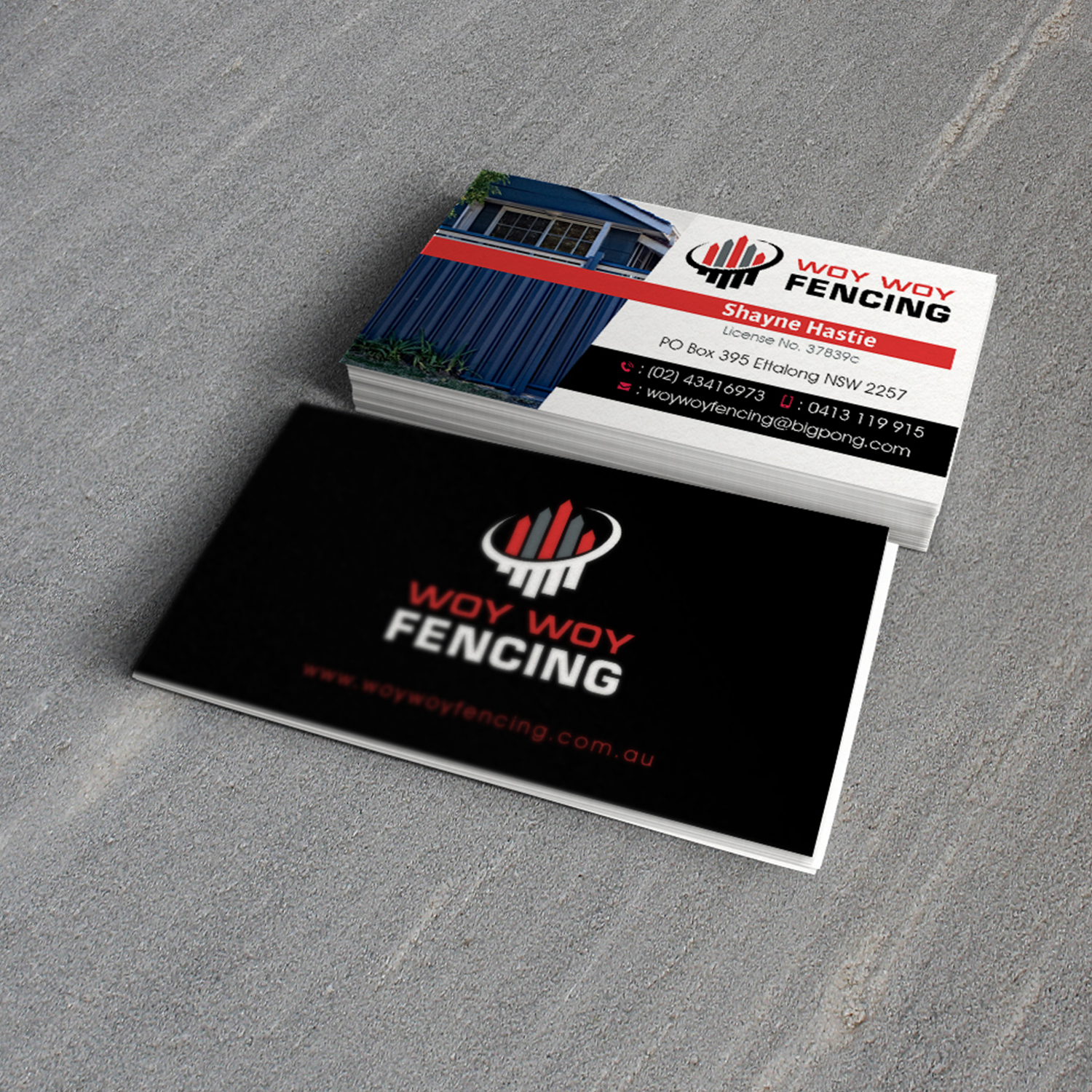 Business Card Design by Maxo-Biz for Woy Woy Fencing | Design #18777870