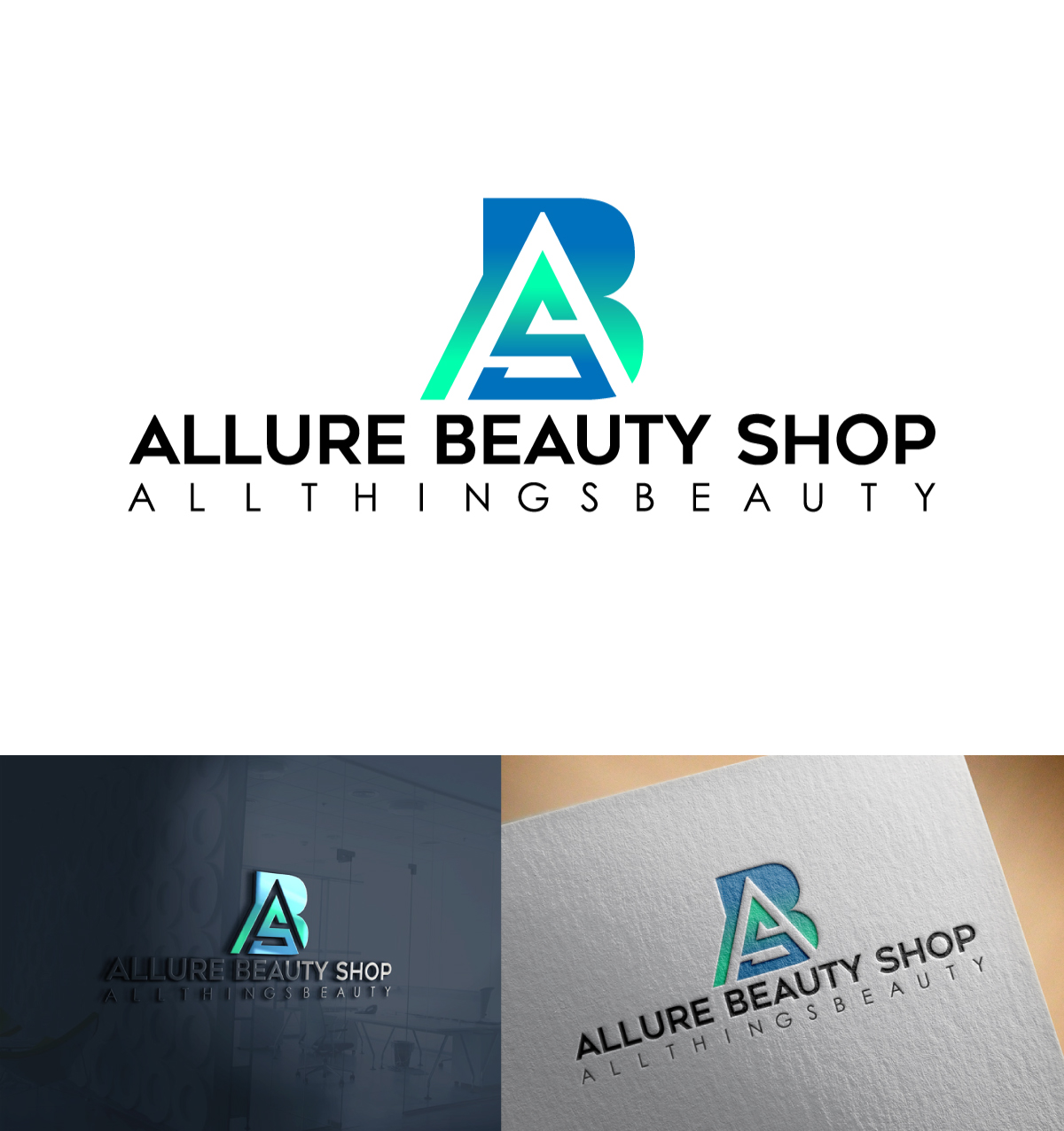 Diseño de Logo por imyounuspathan 2 para ALLURE BEAUTY SHOP | Diseño #18687620