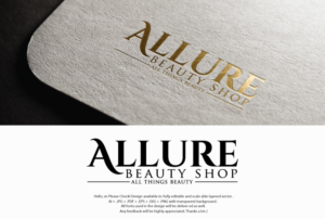 Diseño de Logo por juie design para ALLURE BEAUTY SHOP | Diseño: #18686751