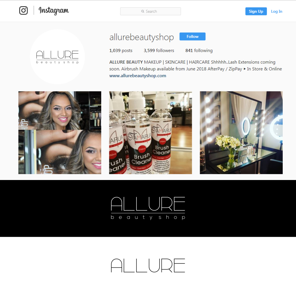 Diseño de Logo por kaka zaky 2 para ALLURE BEAUTY SHOP | Diseño #18722145