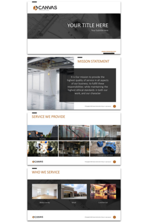 Canvas Construction PowerPoint Presentation | Diseño de PowerPoint por Imazing