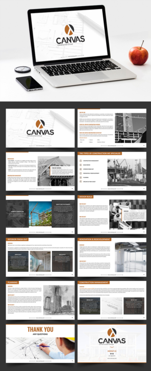 Canvas Construction PowerPoint Presentation | Diseño de PowerPoint por SAI DESIGNS