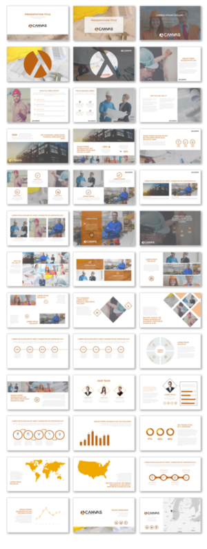 Canvas Construction PowerPoint Presentation | Diseño de PowerPoint por StonyDog Design