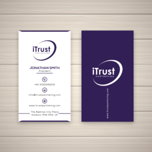 iTrust Partnering Business Card  | Business Card Design by Bold Pixels