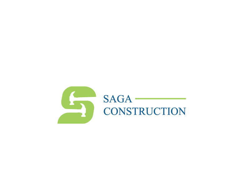 Logo Design by blueCreative2 for Saga Construction  | Design #18777293