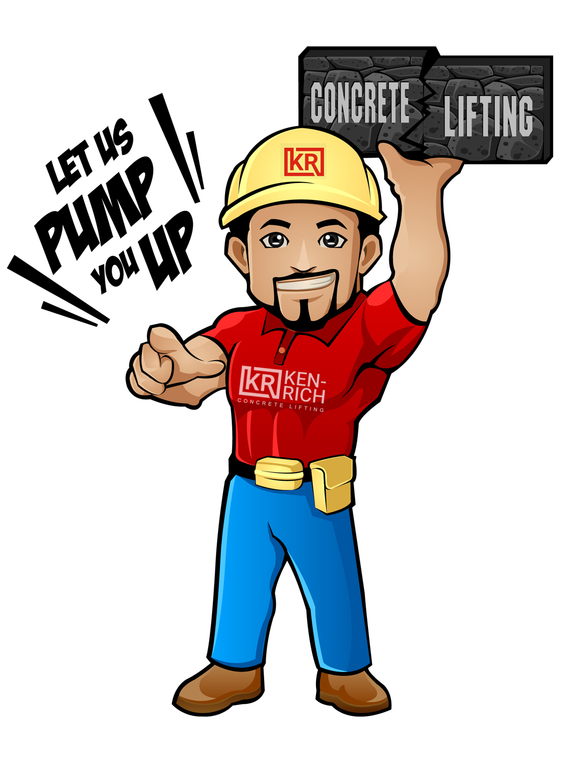 Character Design by Erkou for Ken-Rich Concrete Lifting | Design #18813105