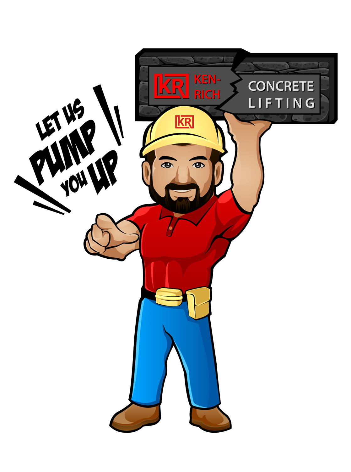 Character Design by Erkou for Ken-Rich Concrete Lifting | Design #18877882