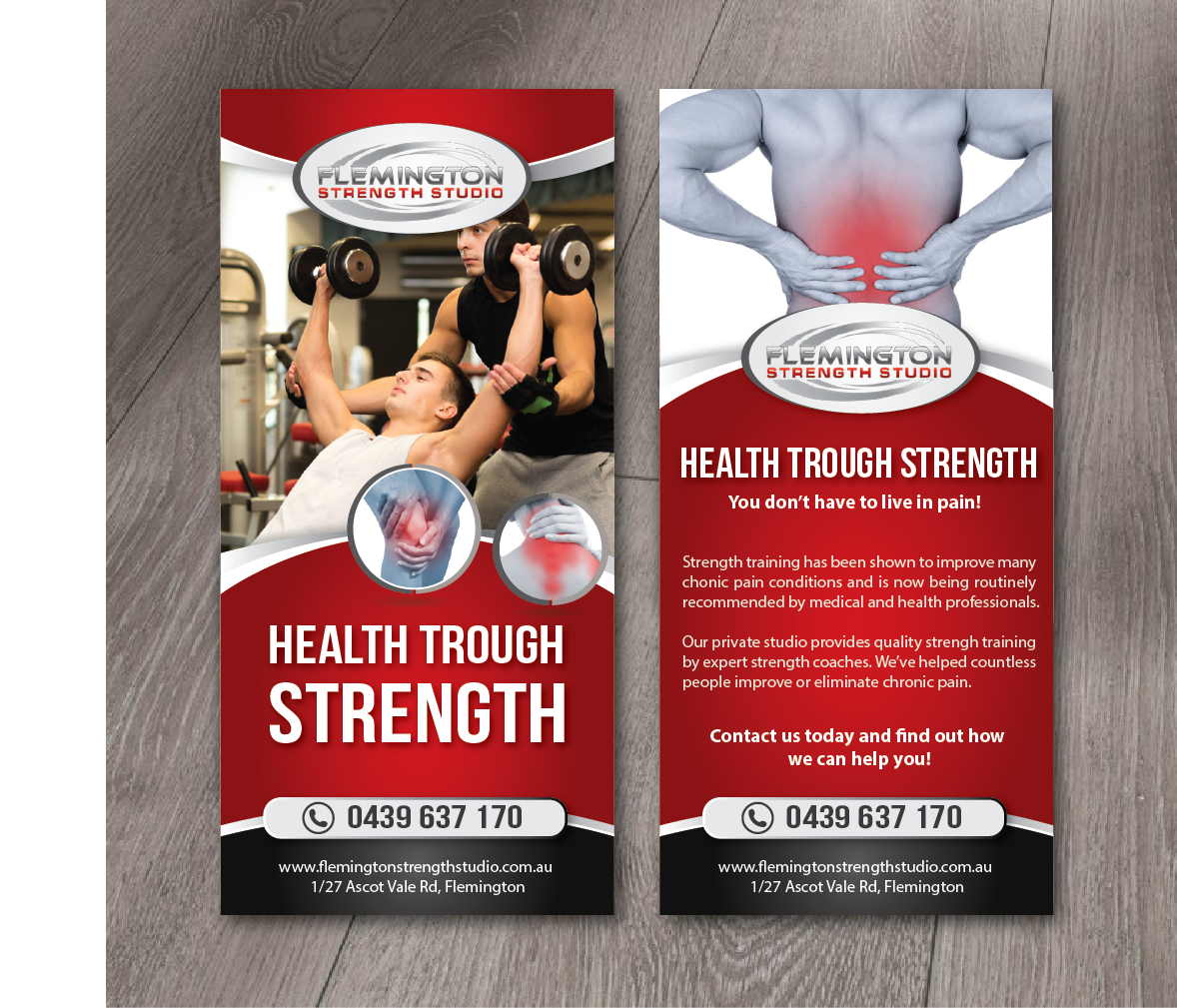 Flyer Design by alex989 for Flemington Strength Studio | Design #18721434
