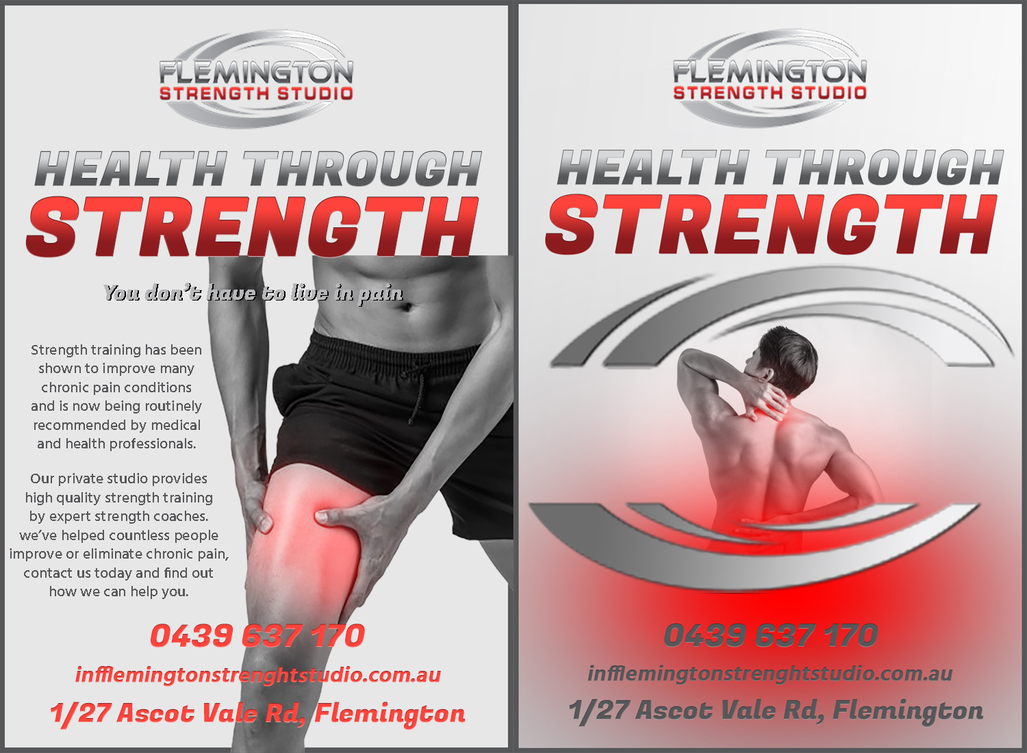 Flyer Design by sormaz.tanja for Flemington Strength Studio | Design #18748112