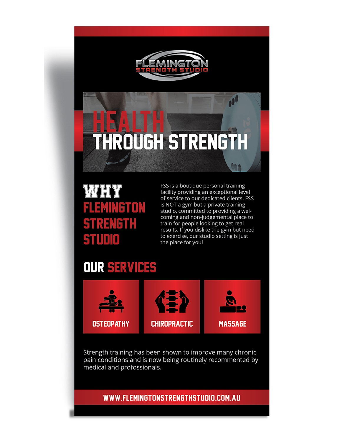 Flyer Design by ilovedesign1 for Flemington Strength Studio | Design #18750078
