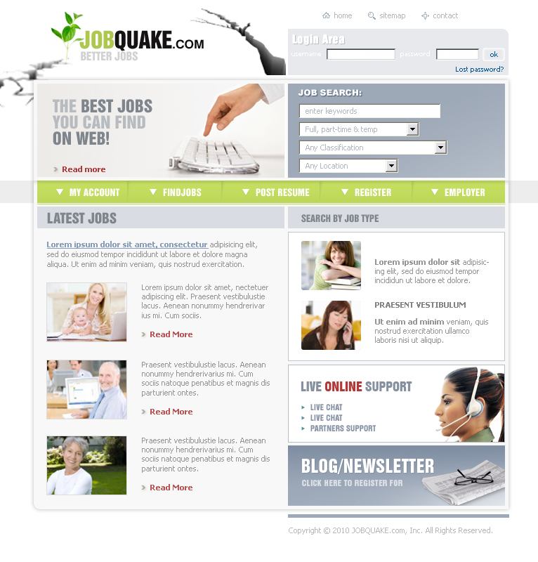 Web Design par Urban Ad pour JobQuake | Design #52370