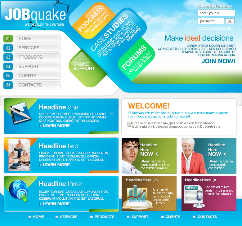 Web Design by Urban Ad for JobQuake | Design #53424