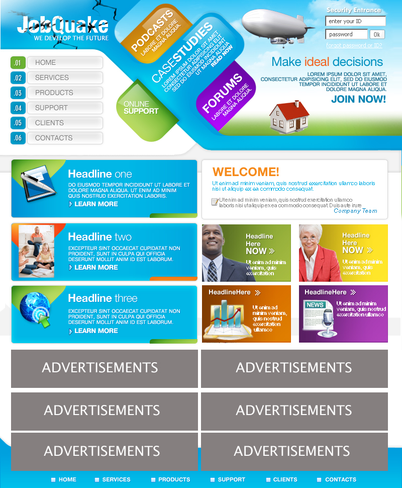 Web Design par Urban Ad pour JobQuake | Design #56604