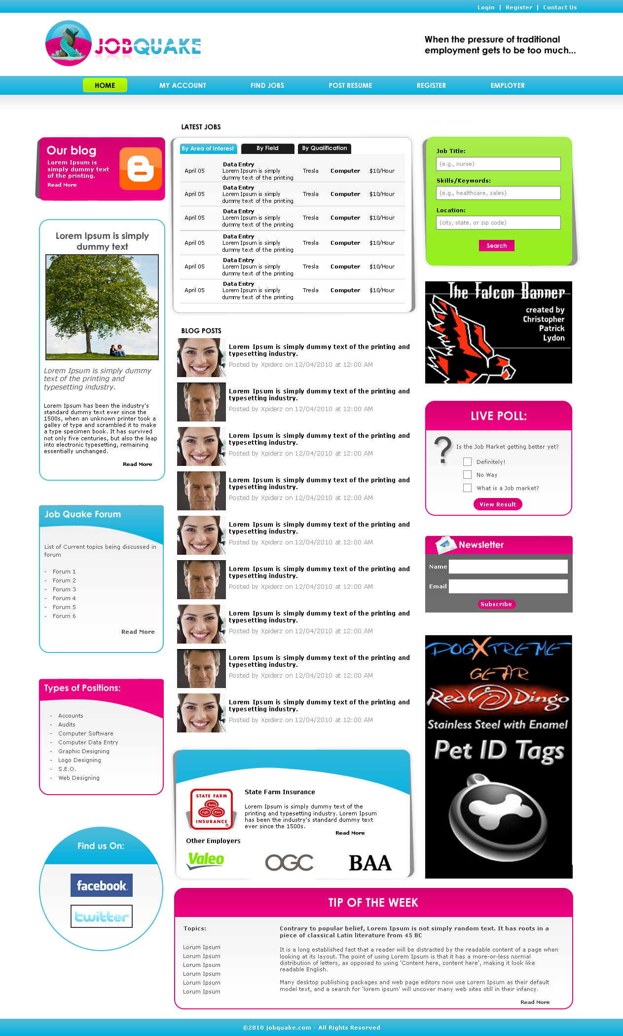 Web-Design von LogoDesigns.ae für JobQuake | Design #53798