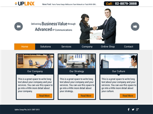 Web Design by 1on1designer for Uplinx | Design #2846563