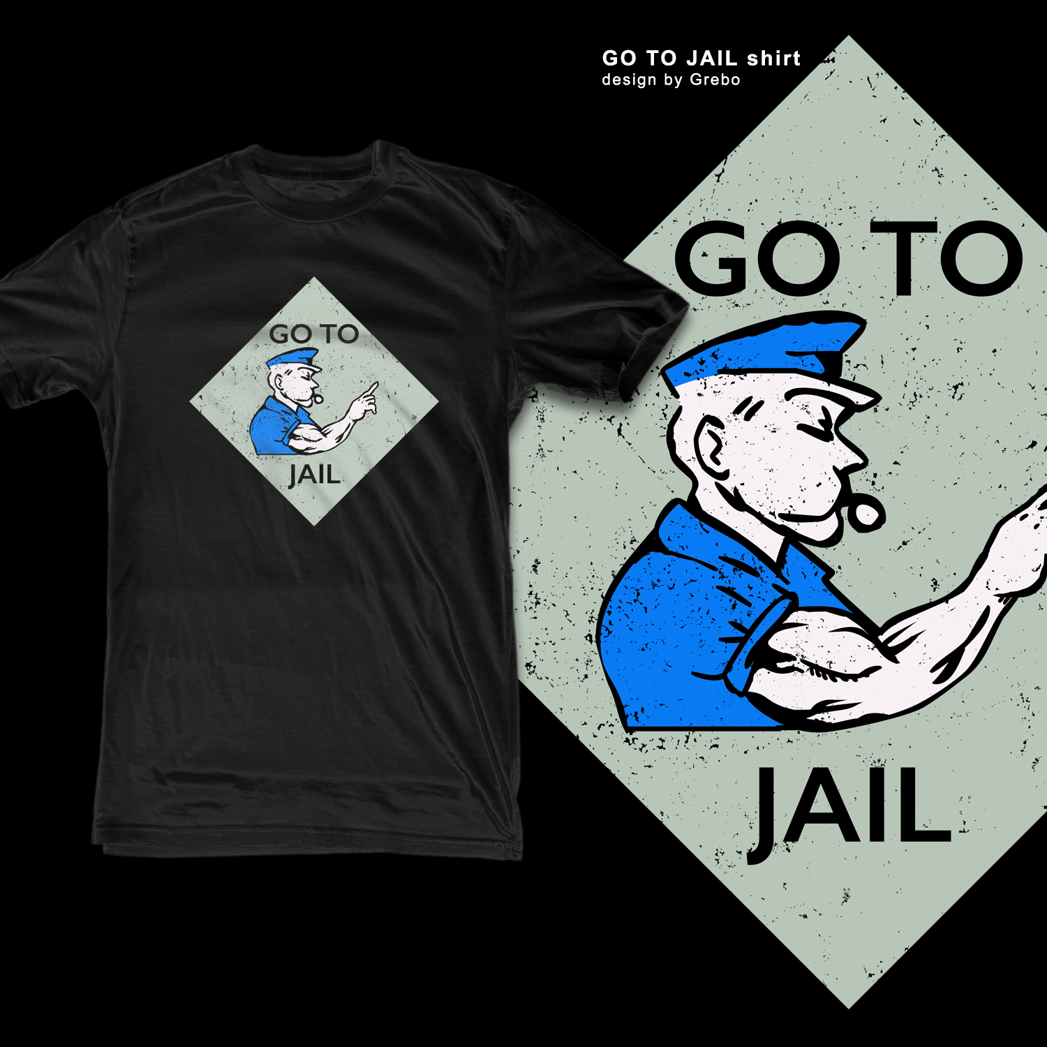 T-shirt Design by Grebo for Blue Line Flex | Design #18775039