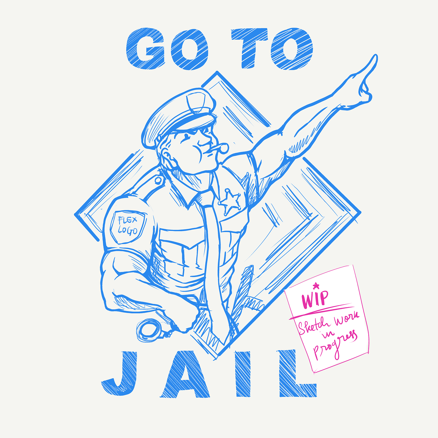 T-shirt Design by affan2fly for Blue Line Flex | Design #18734975