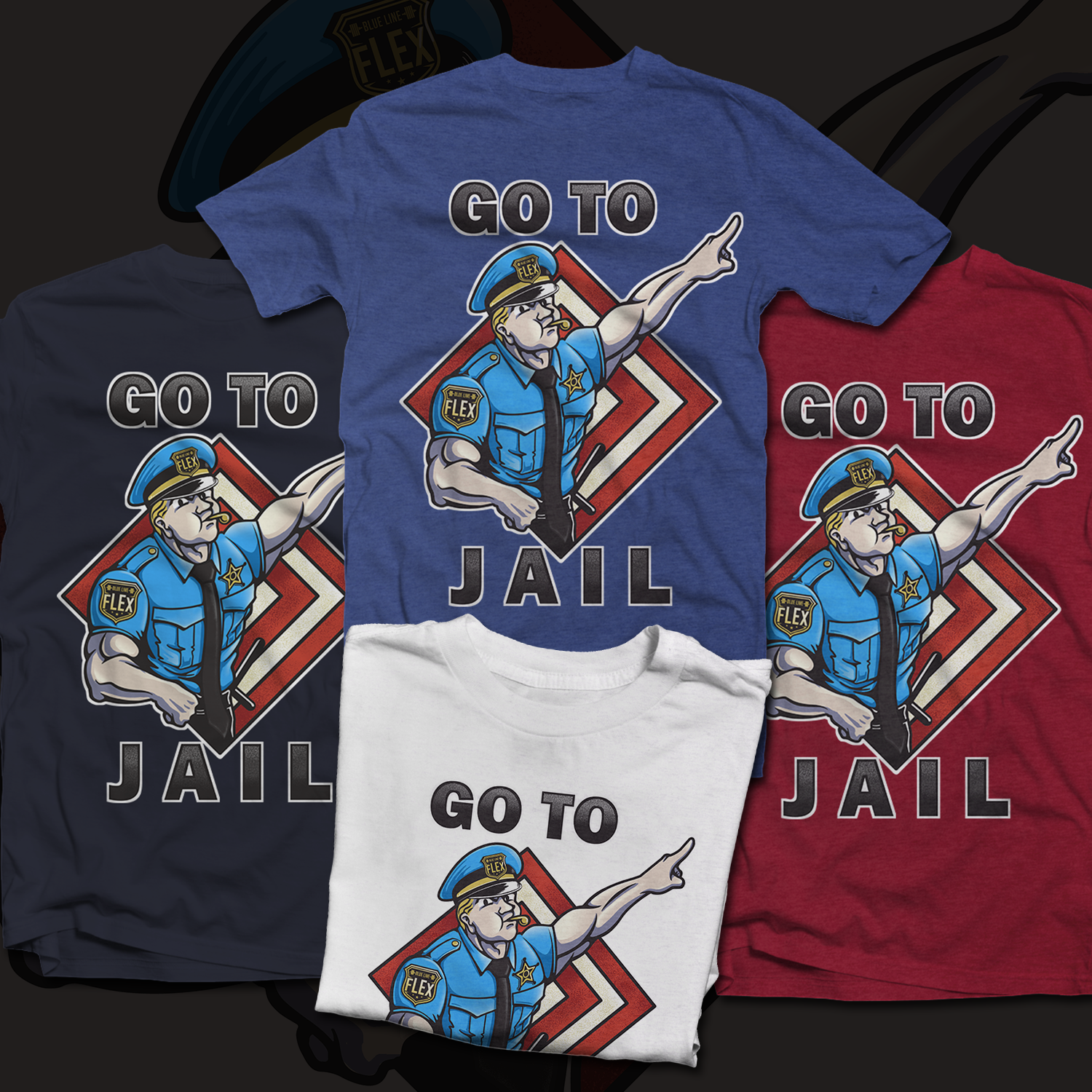 T-shirt Design by affan2fly for Blue Line Flex | Design #18769247