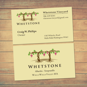 Whetstone Vineyard (Business Card and Logo, core brand image) | Design de Carte de Visite par Wally_F