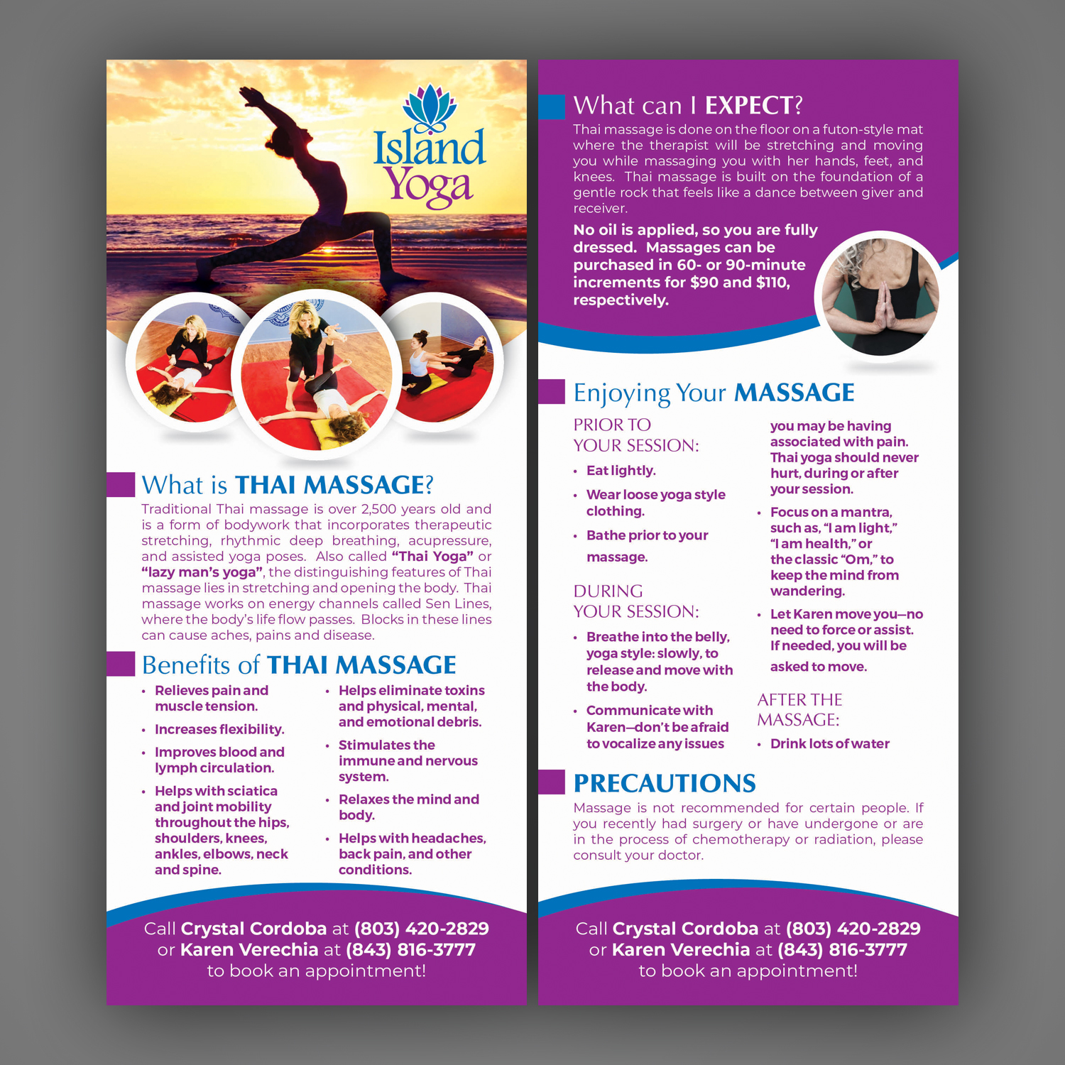 Flyer Design by Mariyam Khan for Island Yoga | Design #18705306