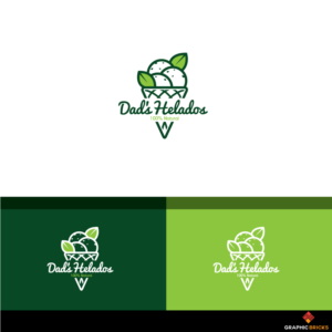 Dad's Helados   and   100% Natural | Diseño de Logo por Graphic Bricks